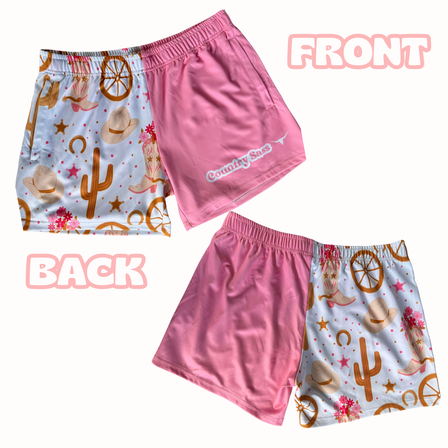 Cactus cowgirl shorts country sass